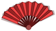 This is a special Japanese folding fan called a Sensū.